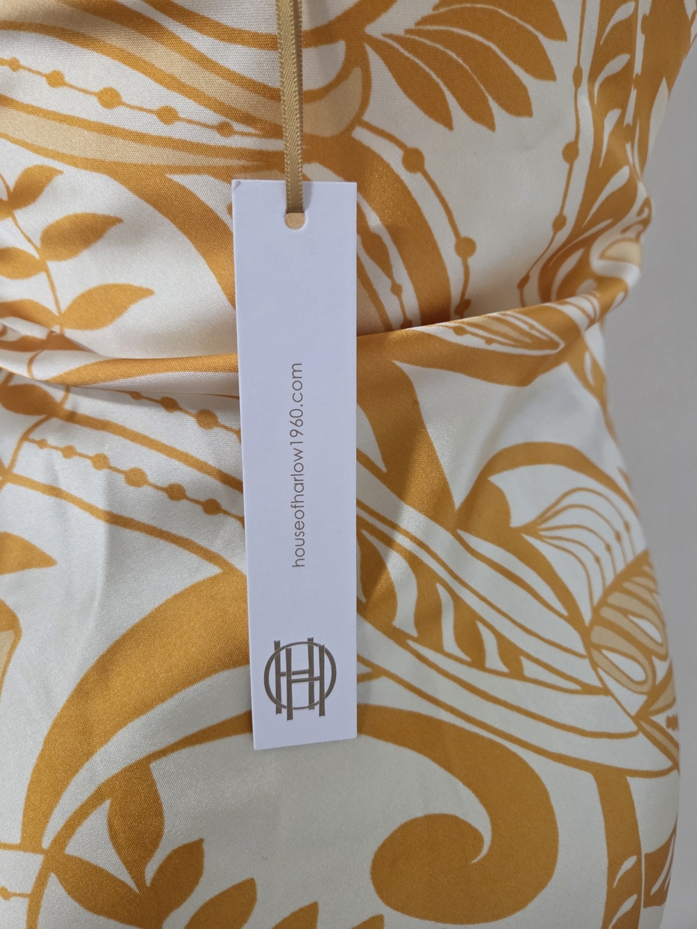 House Of Harlow 1960 Strappy Sleeve Yellow, Cream Floral Maxi Slip Dress Size XS - Picture 7 of 11